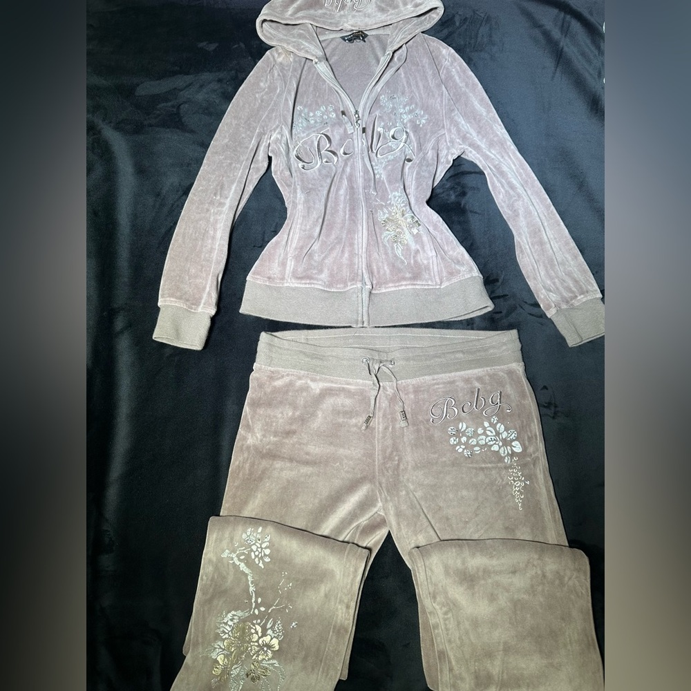 BCBGMaxAzria Gray/Taupe Sweatsuit